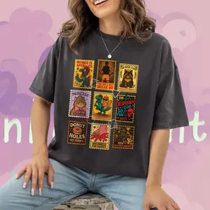 Vintage Stamp Dungeon Crawler Carl T-shirt, Princess Donut And Mongo Sweatshirt, Goddamnit Donut Tee, LitRPG Book Lover Gift