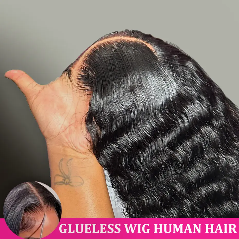 Bling Hair Glueless Wig Human Hair Deep Wave 6x4 5x5 Pre Cut Lace Wig Human Hair Ready To Wear Lace Closure Wigs for Women 13x4 13x6 Transparent Lace Front Wig #TikTokShopFallDealsForYou #TikTokShopHolidayHaul #TikTokShopBackToSchool