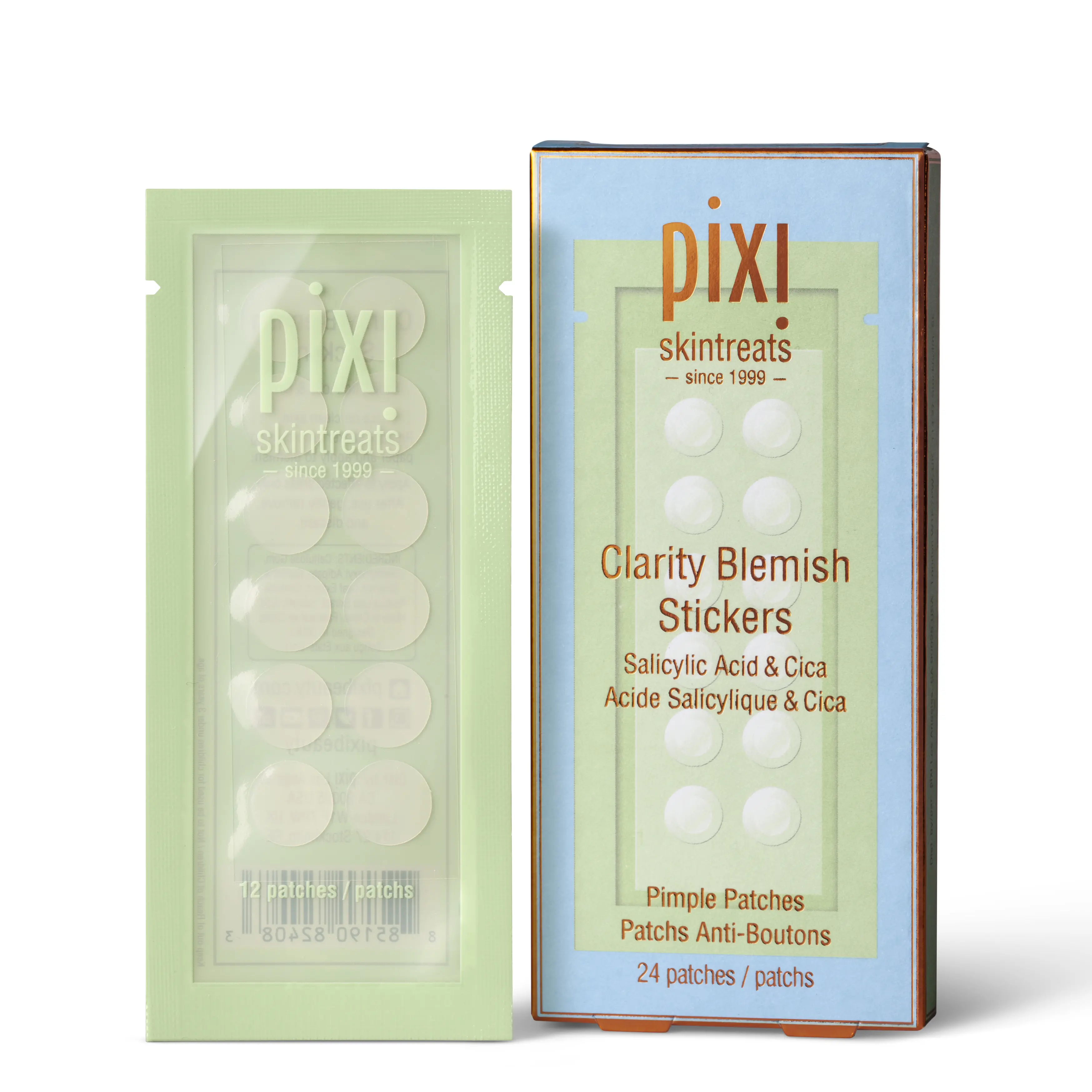 Pixi Clarity Blemish Stickers - Gentle Acne Pimple Patches with Salicylic Acid, Green Tea, Daily Redness & Blemish Relief Care