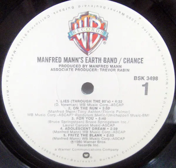 Manfred Mann's Earth Band - Chance (Very Good Plus (VG+))