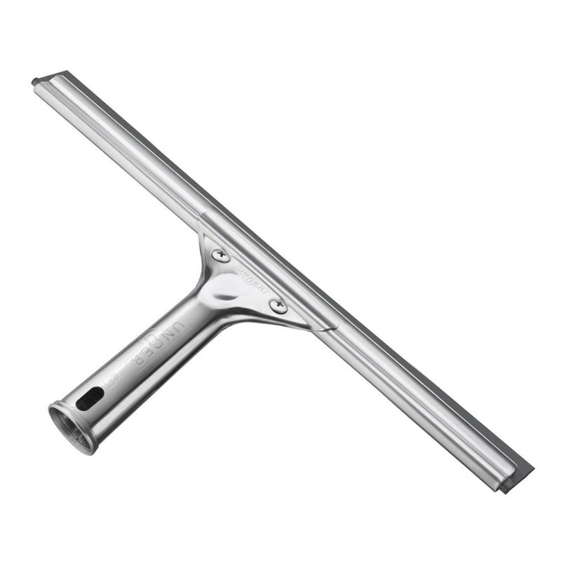 Professional 12” Stainless Steel Window & Glass Cleaning Squeegee - Cleaning Supplies, Heavy Duty Squeegee for Window Cleaning, Streak Free Results