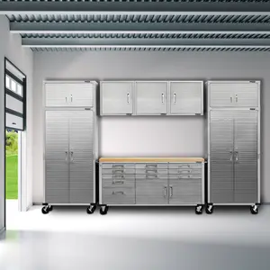 UltraHD® 8-Piece Storage Cabinet System with Rolling Workbench