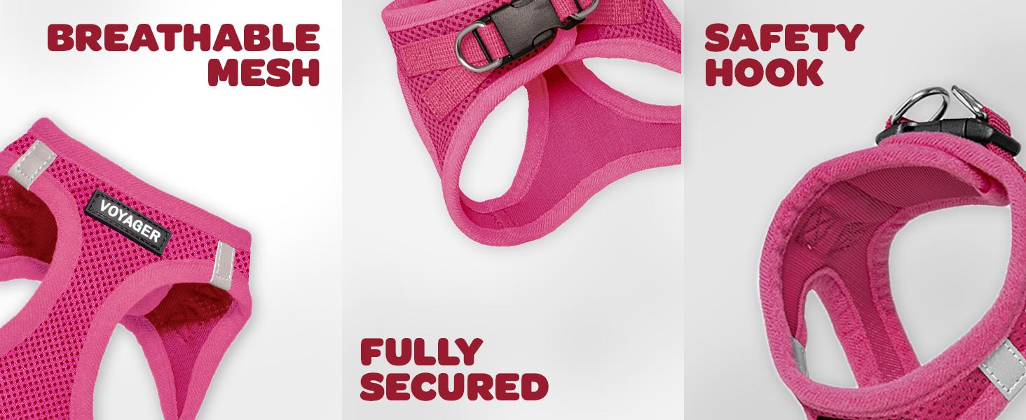 Voyager Step-In Air Dog Harness No Pull - Breathable All Weather Mesh, Lightweight Adjustable Vest for Small Medium Dogs & Cats - Reflective, Triple Security, Easy Step-In Design by Best Pet Supplies Voyager Step-In Air Dog Harness No Pull - Breathable All Weather Mesh, Lightweight Adjustable Vest for Small Medium Dogs & Cats - Reflective, Triple Security, Easy Step-In Design by Best Pet Supplies