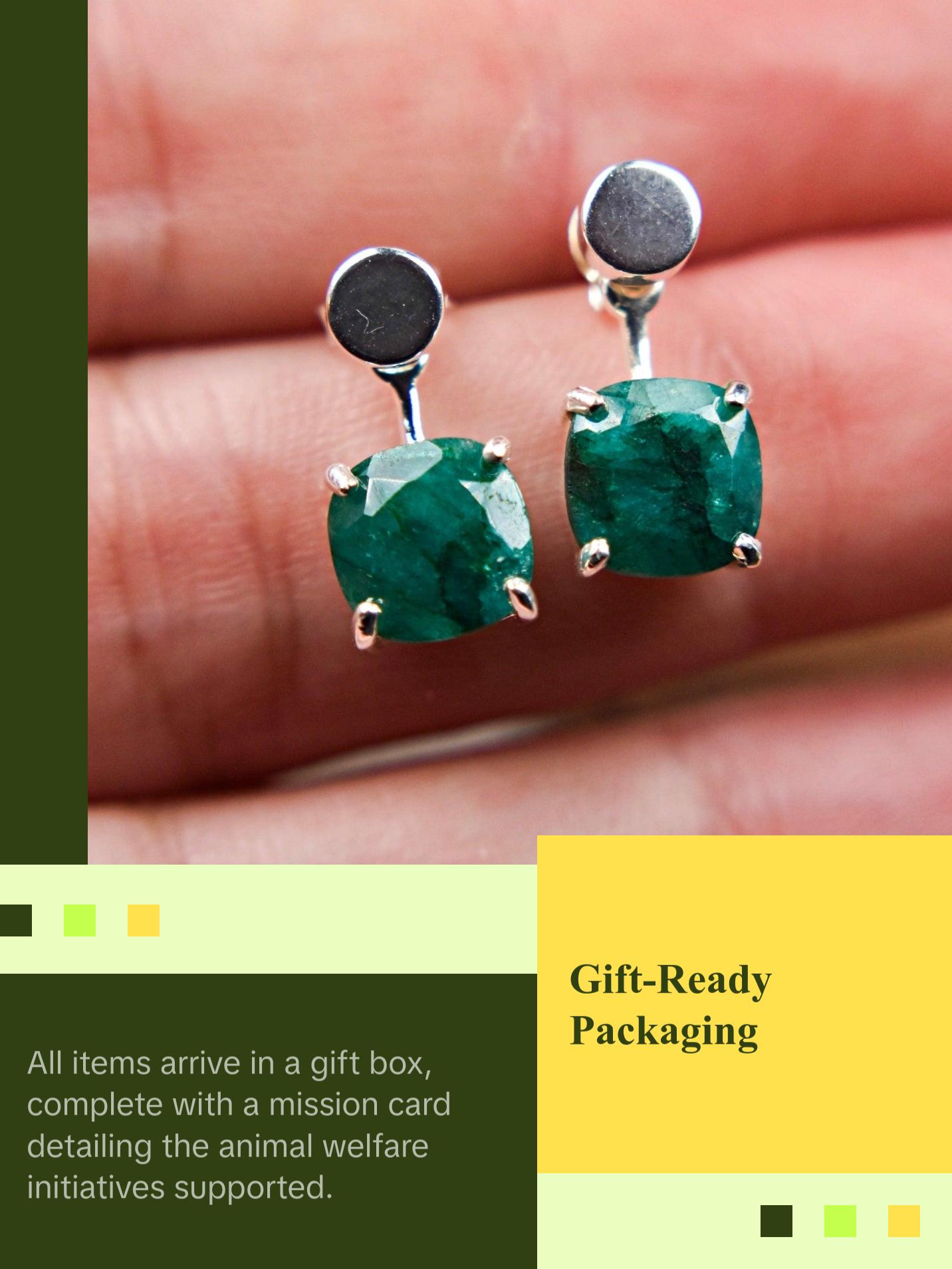 Emerald Jacket Dangle Earrings