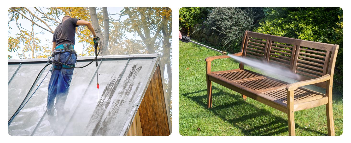 Gas Pressure Washer 3800 PSI 2.5 GPM, 212CC High Pressure Washers 4-Stroke OHV Engine 10-Inch High Wheels with 5 Nozzle Set Include Soap Tank for Cars Fences Driveways Patios Furniture Home(AL1038A)