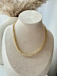 Bezel Tennis Choker Necklace