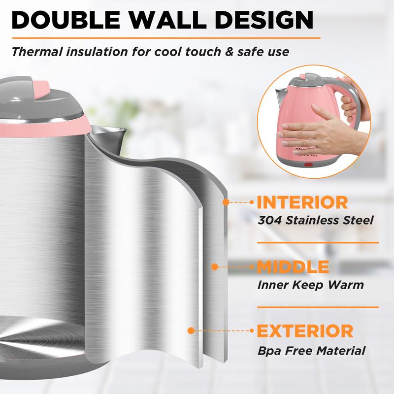 PANCERKA Electric Kettle 1.8L 1000W, BPA-Free Auto Shut-Off Tea Kettle & Electric Tea Pot, Fast Heating Anti-Scald Design for Coffee, Tea, Hot Water PANCERKA Electric Kettle 1.8L 1000W, BPA-Free Auto Shut-Off Tea Kettle & Electric Tea Pot, Fast Heating Anti-Scald Design for Coffee, Tea, Hot Water
