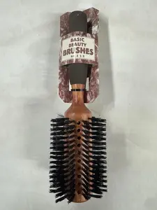 100% Boar Bristle 12 rows vented wood brush for faster blow drying and styling 3 inches