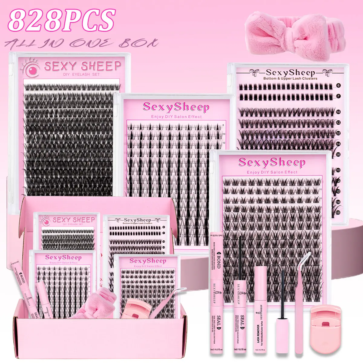 Fairy Lash Set, Eyelash Extensions, Mixed Style Lashes, DIY Dramatic Lashes, DIY False Eyelashes, Beginner Friendly Lashes, D-Curl Lash Design, D Curl Clusters, Ideal for Beginners & Professionals, Home Use, Full Set Available
