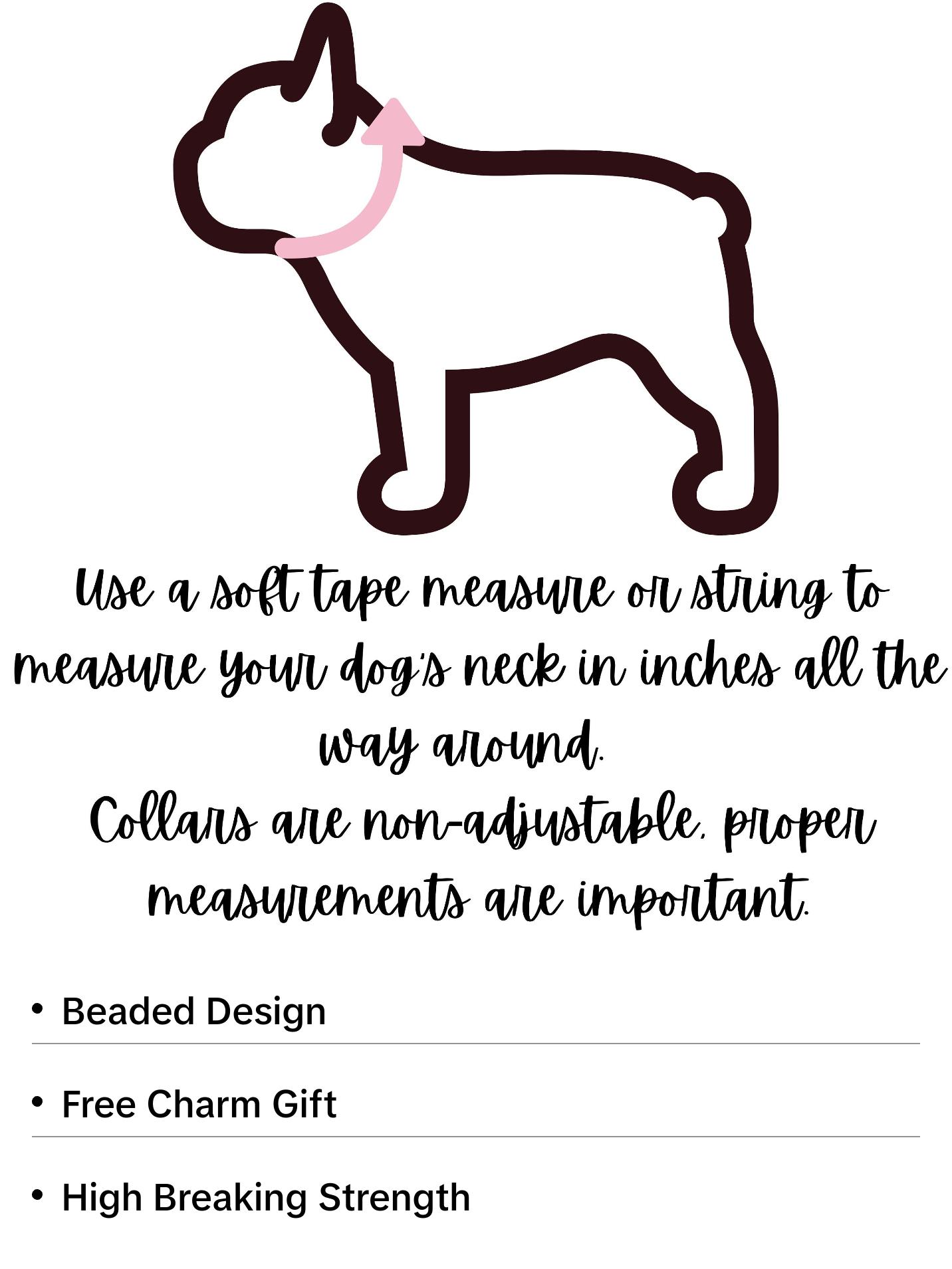 Seaside Beaded Dog Collar | Unique Pet Necklace With Beads | Turquoise, White & Gold Durable Dog Jewelry