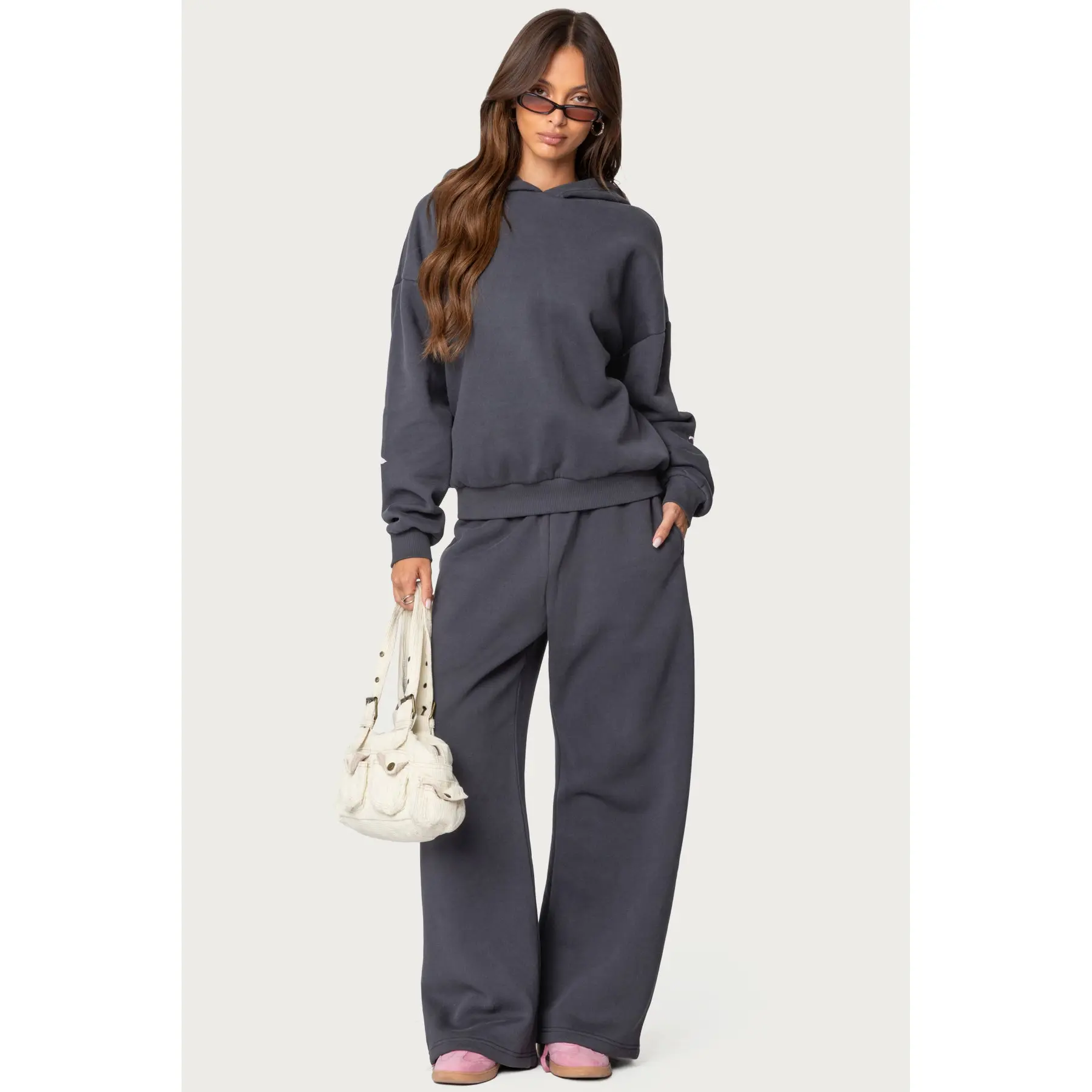 Women Bonney Bow Detail Hoodie Casual Oversized Long Sleeve Streetwear 2026