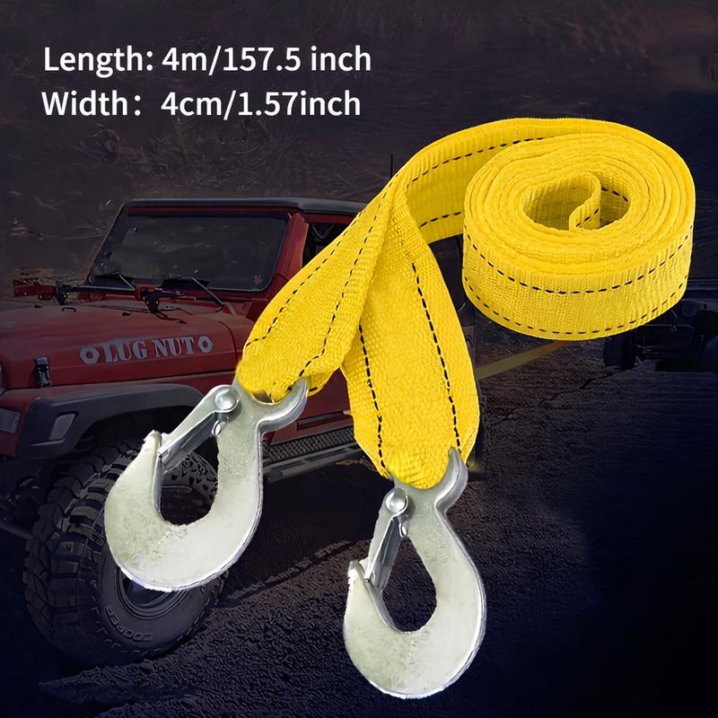 Tow Strap with Hooks 13.12 Foot/4 m, 11,000 lbs Capacity Tow Rope - Heavy Duty Emergency Towing Straps for Vehicles, Cars, Trucks, ATV, for Roadside Recovery, not for Off-Road Recovery Tow Strap with Hooks 13.12 Foot/4 m, 11,000 lbs Capacity Tow Rope - Heavy Duty Emergency Towing Straps for Vehicles, Cars, Trucks, ATV, for Roadside Recovery, not for Off-Road Recovery