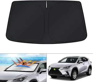 Canvcle Windshield Sun Shade for Lexus NX 300h/NX 300/NX 200t NX250 NX350 NX350h NX450h+ 2016-2026 Custom Fit Double Thickness UV Protection Foldable Sun Visor