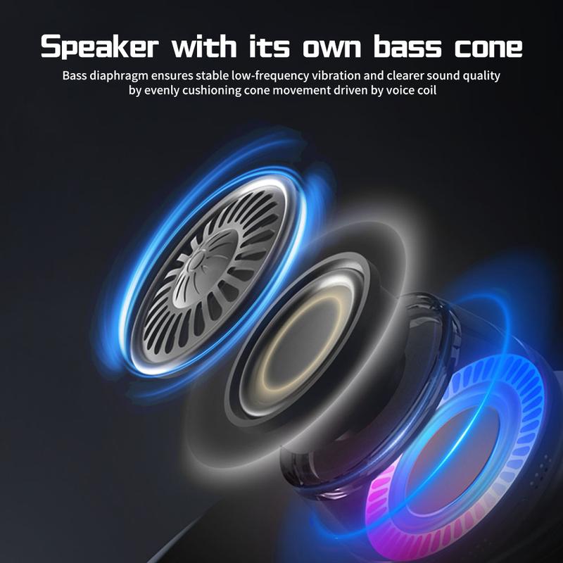 Magnetic Mini Speaker - 5W Mini Speaker, supports Bluetooth 5.4 wireless connection, RGB lighting effect, 7-hour playback time, suitable for portable phone stands for iPhones, travel, and golf carts, black