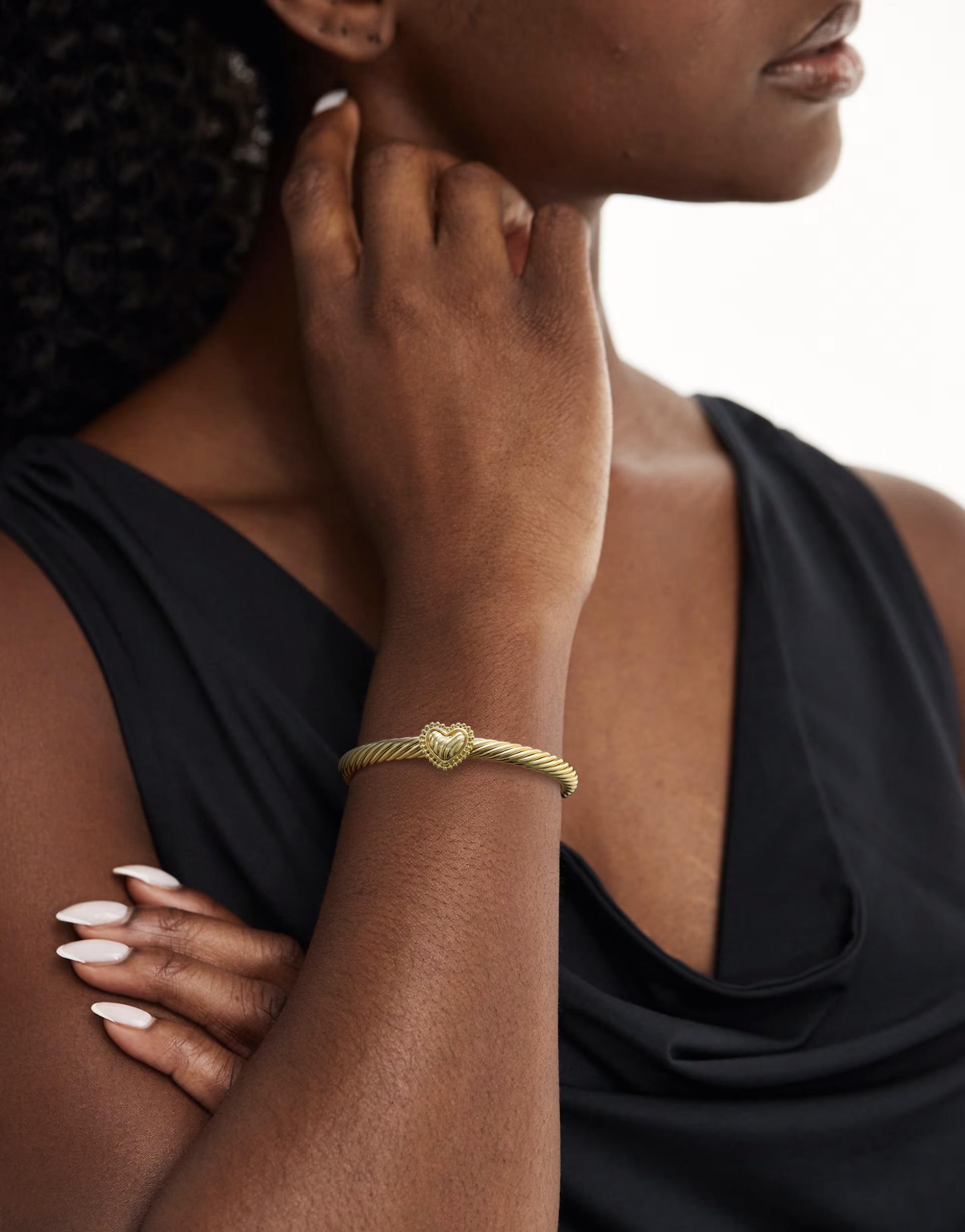 Aprilery Golden Heart & Textured Link Jewelry Set – Romantic & Artisan Stackable Collection Gift for Women