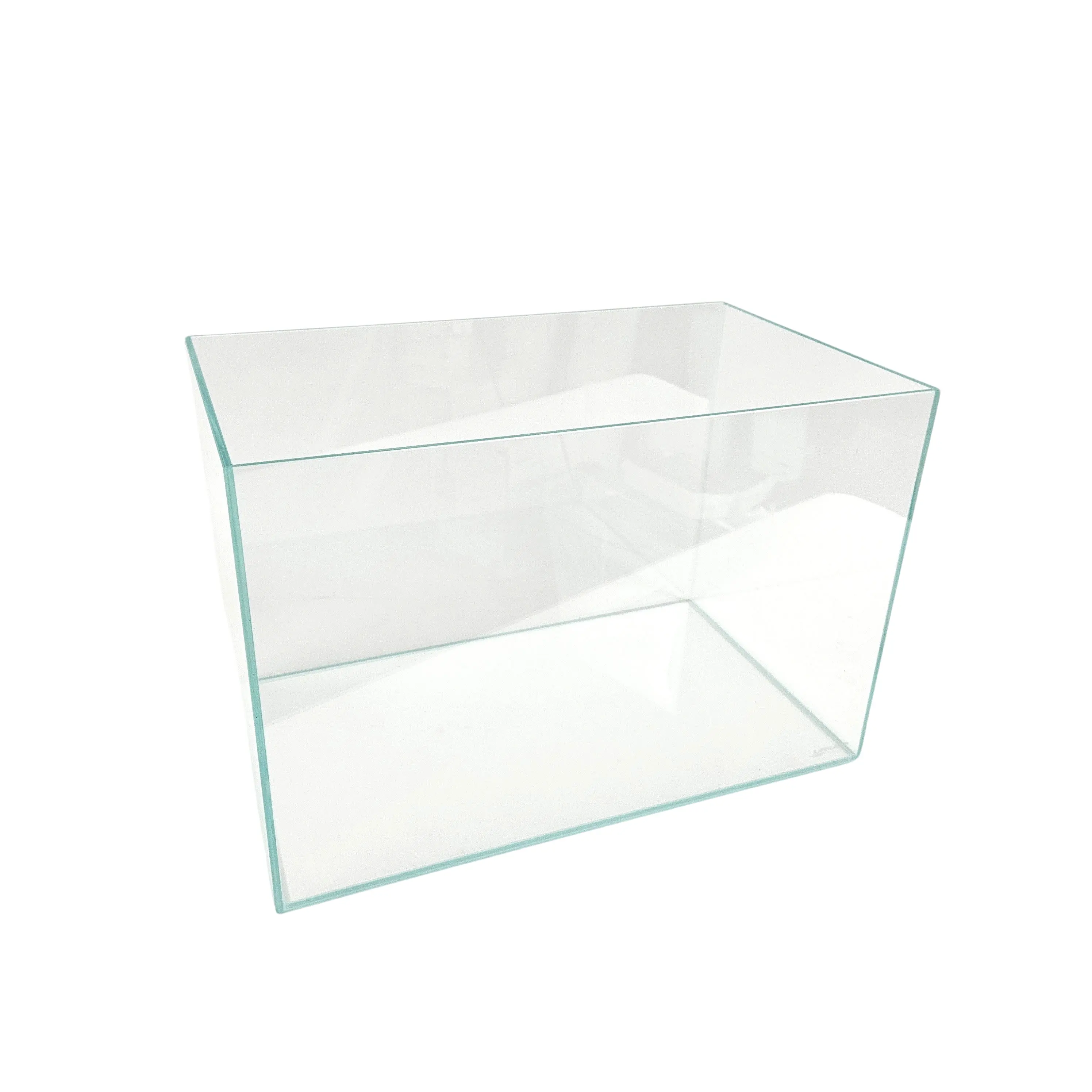 10 Gal Ultra Low Iron Glass Rimless Aquarium - Transparent Fish Tank with Nested Sets, Enhances True Pet Fish Colors, Aquatic Supplies Compatible