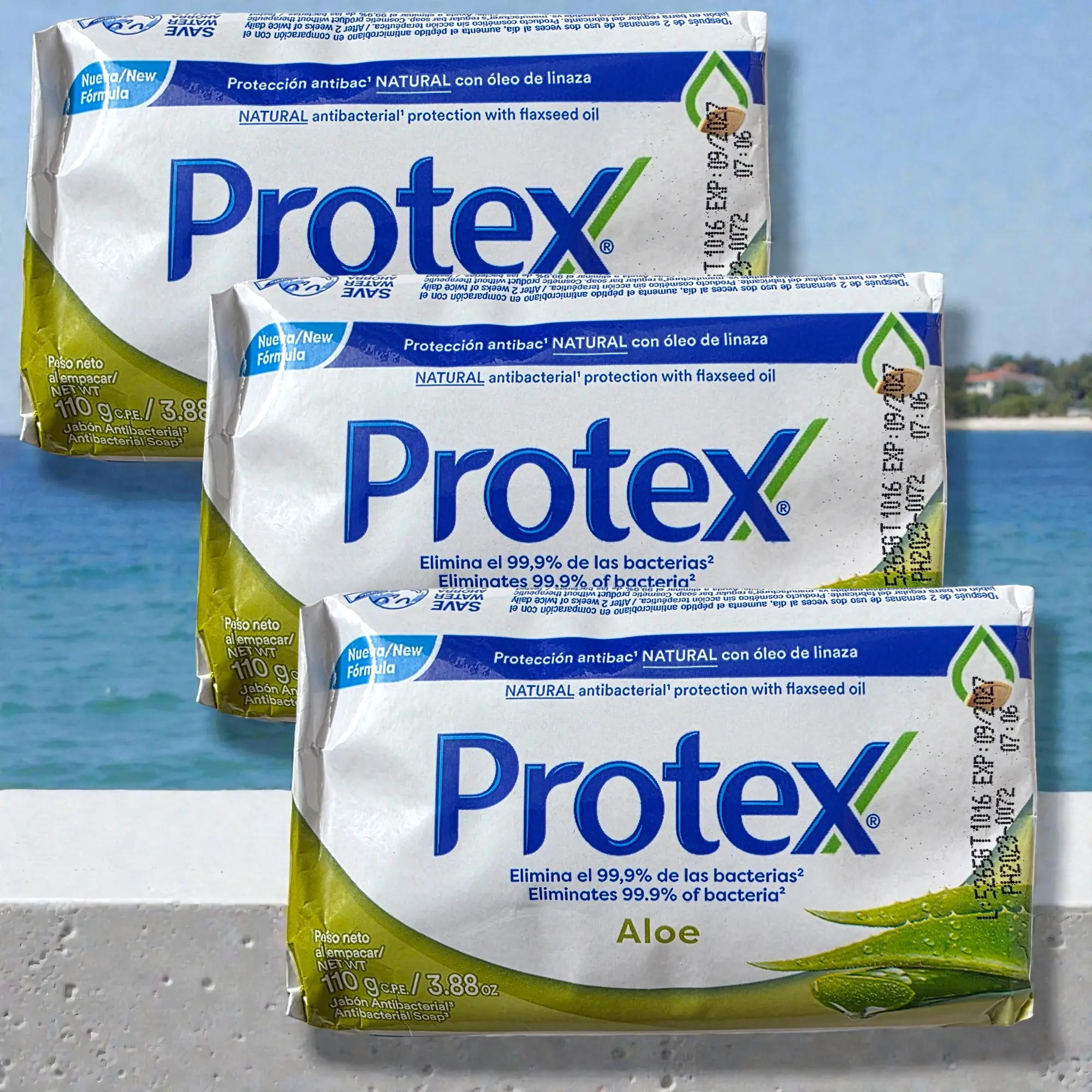 Protex Aloe Antibacterial Soup Body 3 Pack 110g Each Unit Natural  Protection with Flaxseed Oil for Antibacterial Needs - TikTok Shop