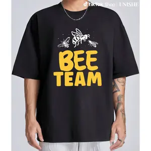 Classic 100% Cotton Bee Team T-Shirt with Honeybee Graphic