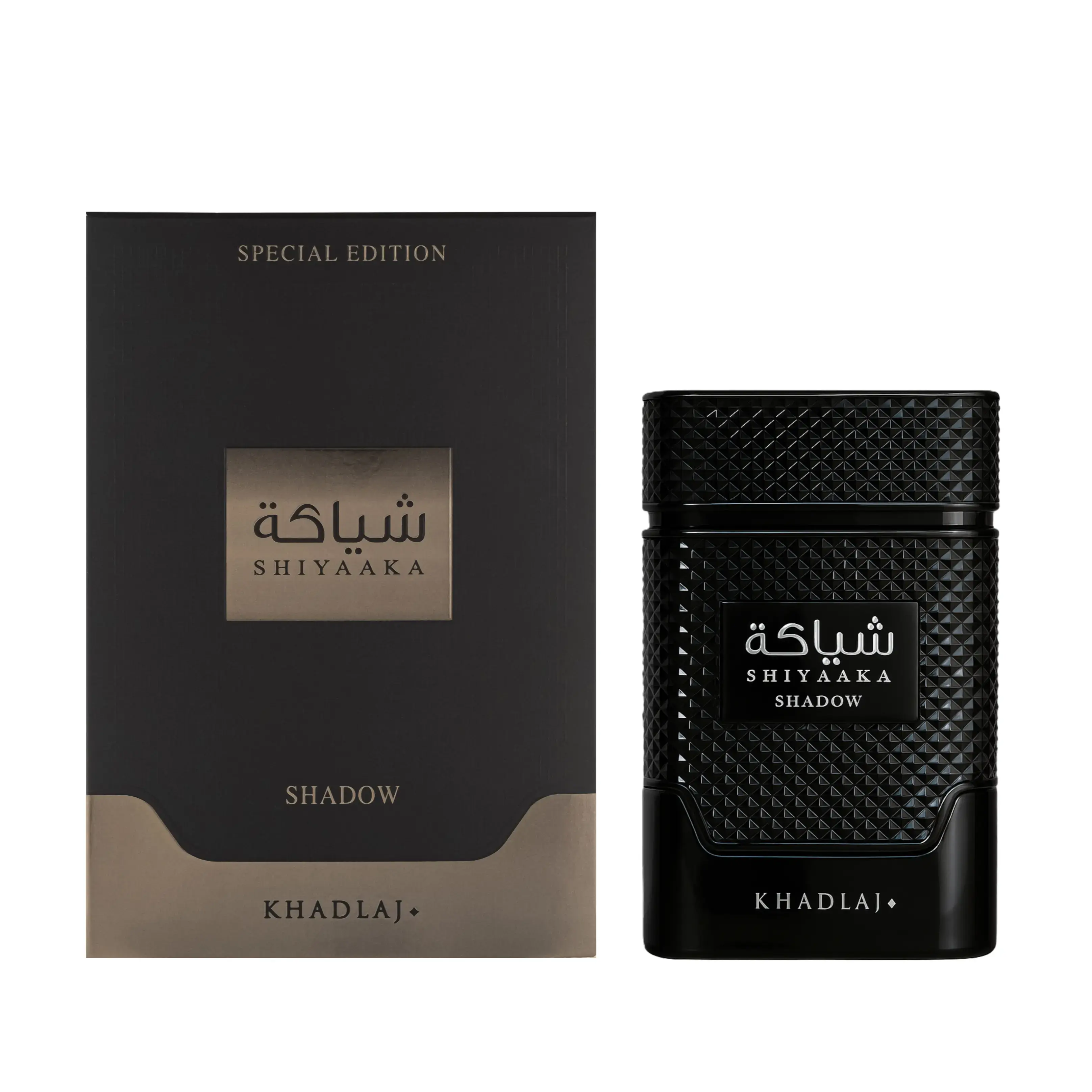 Khadlaj Shiyaaka Shadow Unisex Eau de Parfum Spray 3.4oz, Spicy Citrus Woody Amber Patchouli Long‑Lasting Arabian Fragrance for Him & Her