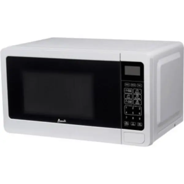 Countertop Microwave Oven - 0.7 cu. ft., White Kitchen Appliances, 17.8" Wide, 1-Touch Cook, Timer, Glass Turntable, One-Touch Cook