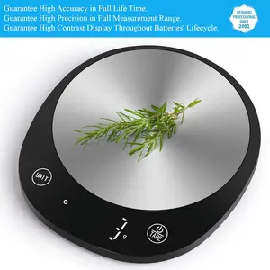 22lb Digital Kitchen Food Scale with High Precision 1g, LED Display Gram and Ounce Measurement, Tare Function Cooking Scale for Baking, Meal Prep, Coffee, Portion Control, Easy Clean Compact Kitchen Scale Battery Powered