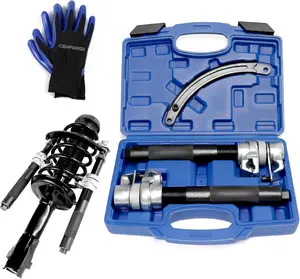 Spring Compressor Tool, Coil Spring Compressor Tool Set with Extendable Bracket, Heavy Duty Macpherson Strut Spring Compressor Tool with 2425LB Capacity for Car Truck ATV UTV