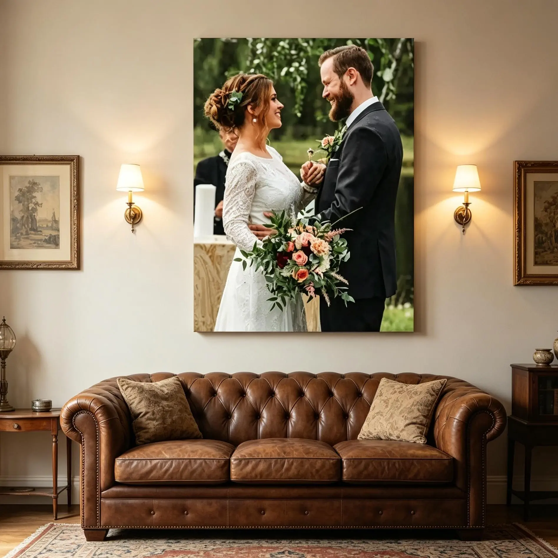 Personalized Custom Canvas Print - Digitally Printed Photo Canvas with Frame, Wall Decor for Living Room Decor, Home Decoration, Gifts, Anniversary Couple Portrait, Family Keepsake Wall Art, Custom Housewarming Gift, High Resolution Picture Canvas