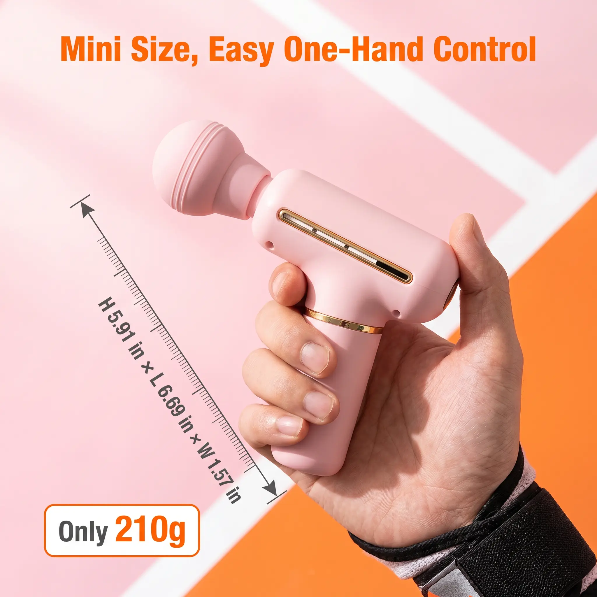 Professional Grade Adjustable Vibratory Massage Gun - Portable, Palm-Graspable, 5-Speed Lithium-Ion Battery-Operated Self Care Product for Fitness Enthusiasts (Personal Care Appliance), Self Care Products, Vibratory Massager Blue