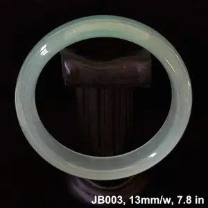 Natural Light Green Translucent Jade Bangle Bracelet