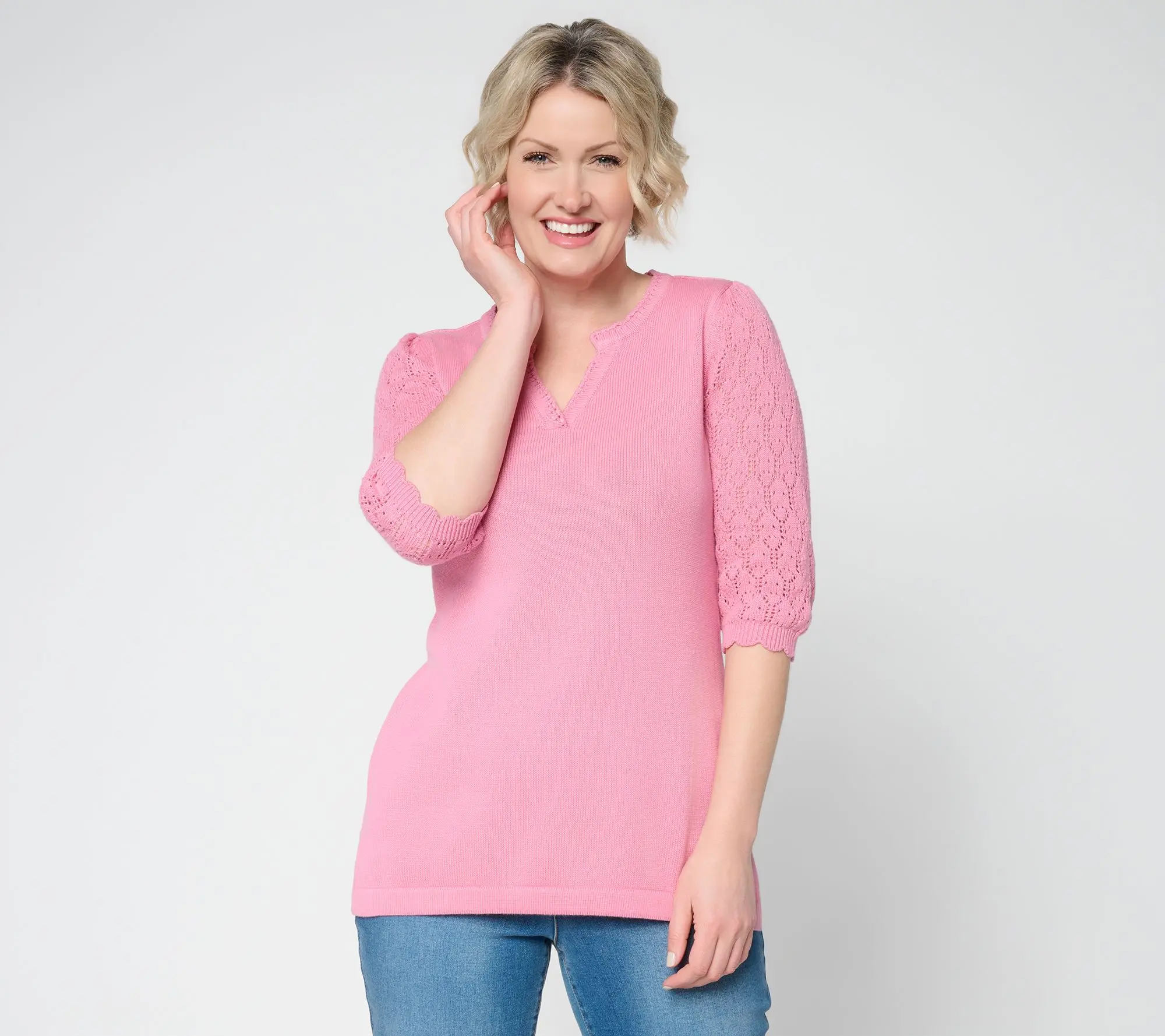 Ree by the Pioneer Woman Split Neck Pullover Sweater