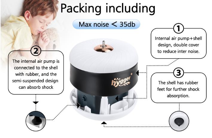 hygger 3W/8W Aquarium Air Pump, Powerful 50GPH/140GPH Adjustable Fish Tank Aerator, Ultra Quiet Oxygen Pump Aquarium Bubbler with Accessories for up to 300 Gallon Tank Aquarium Bubble Tube
