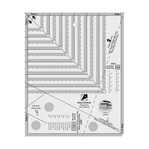 Creative Grids Kitty Cornered Quilt Ruler – CGRDH5 – Made in USA, 11in x 11in, Non-Slip Grip Acrylic Quilting, Sewing, Crafting, Patchwork Ruler & Template