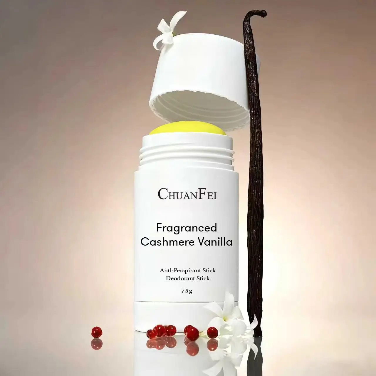 Best-selling Cashmere Vanilla Antiperspirant Deodorant Solid Stick for Underarms, Underarm Product, Neutralizes Odor, Long-Lasting Fragrance, Dry Comfort Deodorant Balm, Reduces Underarm Odor, For Men & Women.