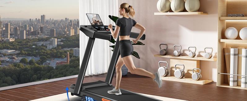 Incline Foldable Treadmill, 0.6-7MPH for Home 3.0HP Treadmills Screens Display Portable Walking Pad with Handle 300 LBS Capacity Incline Foldable Treadmill, 0.6-7MPH for Home 3.0HP Treadmills Screens Display Portable Walking Pad with Handle 300 LBS Capacity