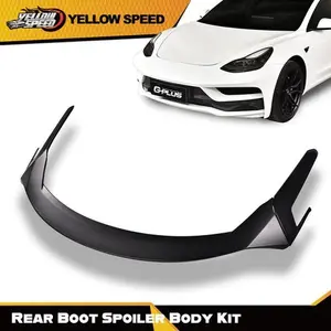 Fit For Tesla Model 3 Sedan 2017 2018 2019 2020 2021 Rear Trunk Spoile Boot Wing Car Rear Spoiler Car Accessories