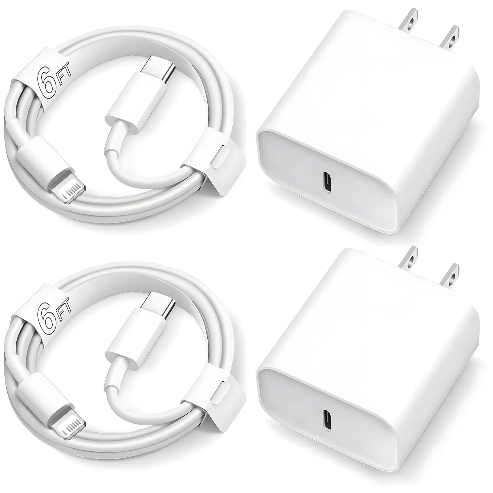 [Buy 1 get 1 free] 40W PD USB C Fast Charger with 6FT USB C to Lightning Charging Cable for iPhone 14/13/12/11, iPad, Super Fast Chargers And Data Sync Cord Set Smartphone Travel Accessories