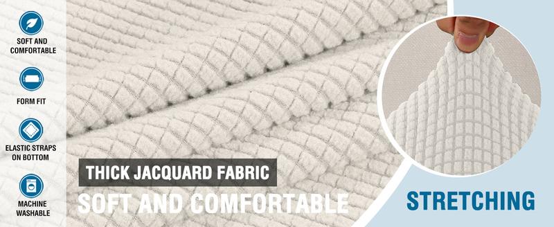 H.VERSAILTEX Stretch Couch Covers for Cushion Couch Sofa Furniture Slipcovers Feature Upgraded Thicker Jacquard Fabric