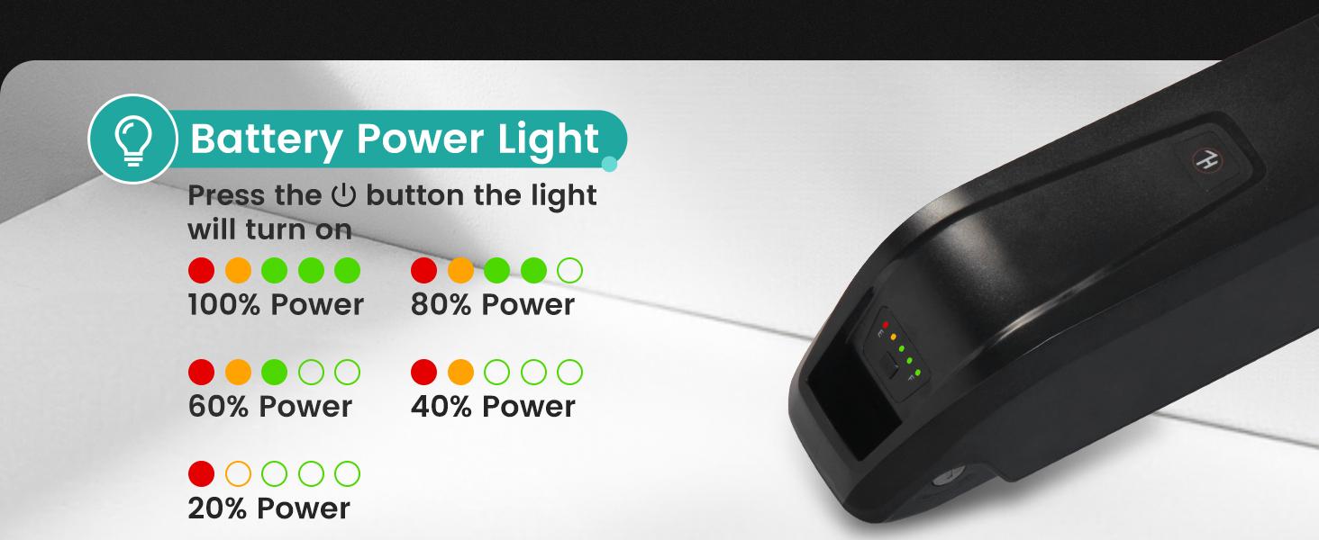 Meaycoty 36V 15AH Ebike Battery Lithium with 2A Fast Charger BMS 5pin Lock USB Interface for Electric Scooter Motorcycle Bike