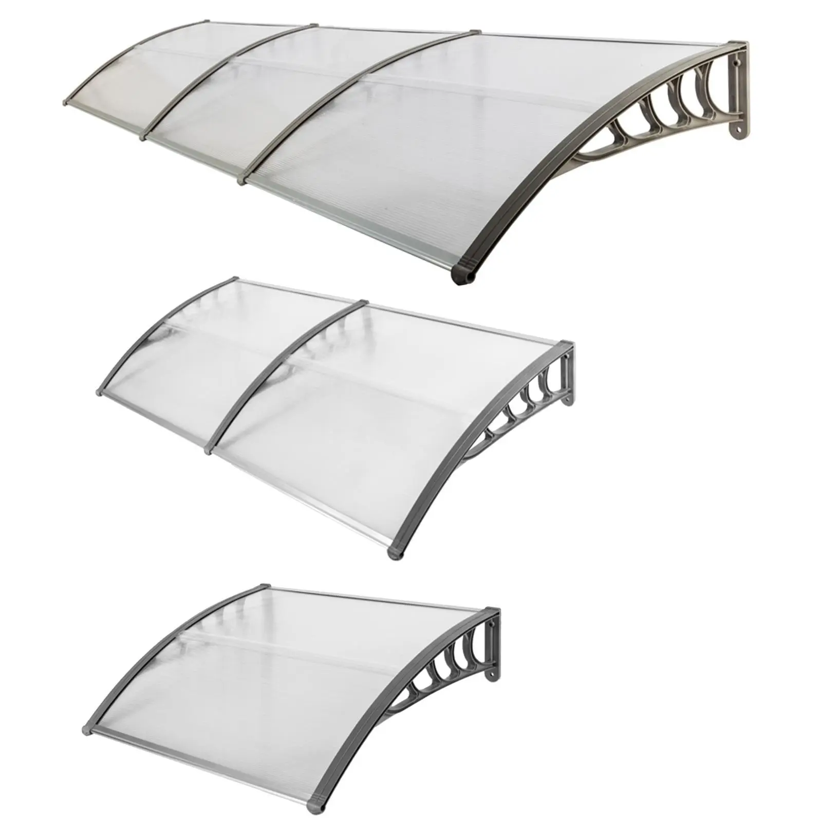 【Summervibes】Karlhome Window Awning Door Awning, Polycarbonate Cover Front Door Outdoor Patio Awning UV Protection Rain Snow Sun Protection Hollow Core Panel, High Quality ABS and Polycarbonate Material,home decor,camping essentials