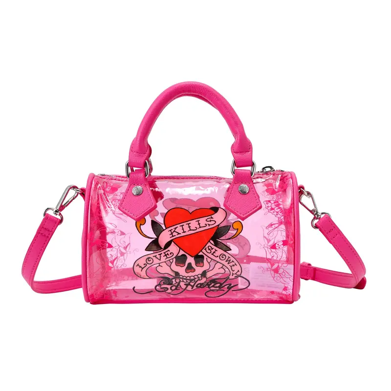 Ed Hardy Women's Small Retro Casual Design Handbag - PVC Body