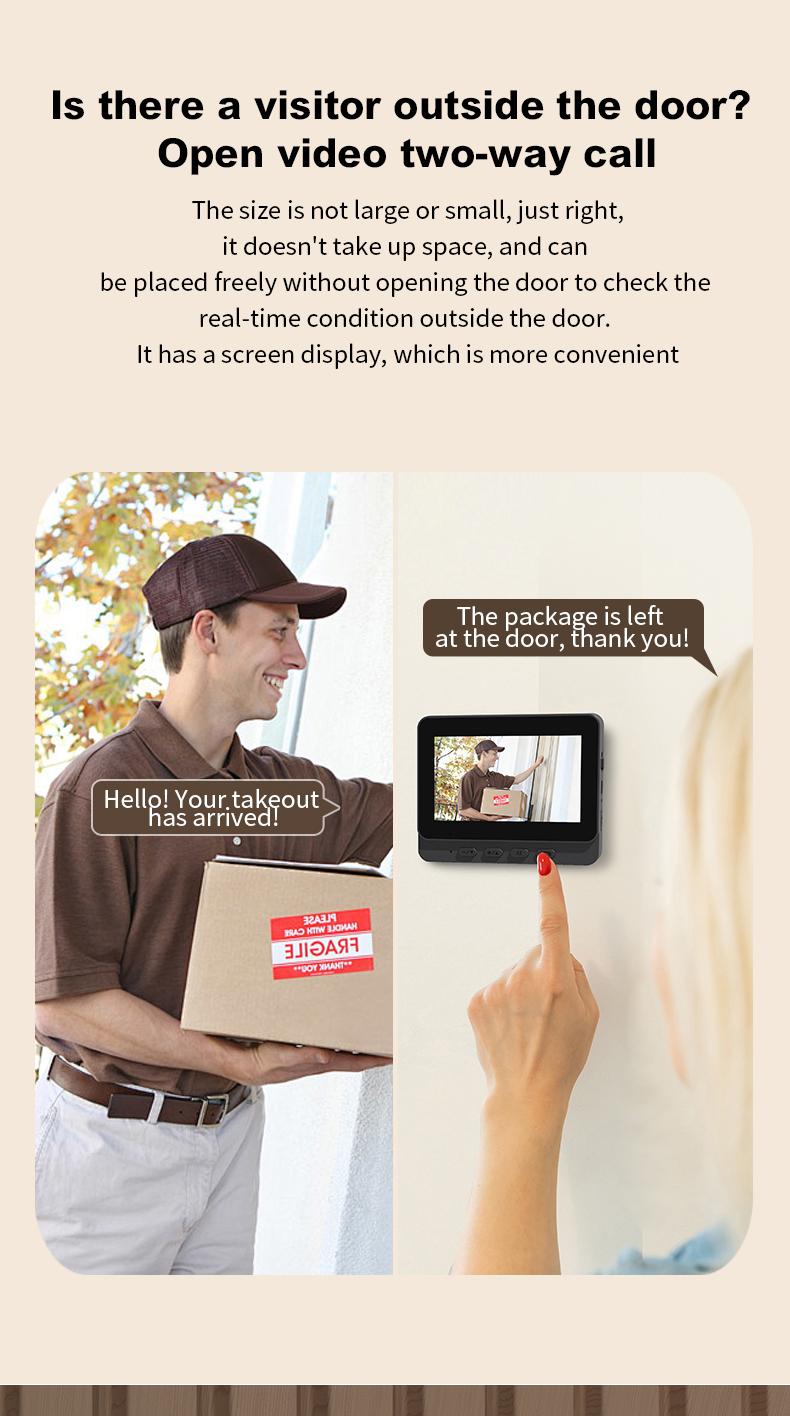 X8 Video Doorbell with Screen, No WiFi Needed, Local Storage, Waterproof & No Subscription Required