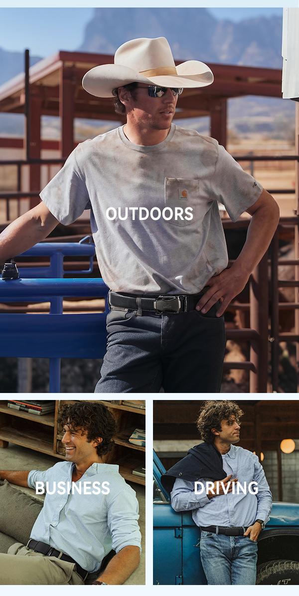 [Valentine's Day Gift] BOSTANTEN Mens Belt Leather Ratchet Easy Release Belt For Men Designer Belt Dress and Casual with Adjustable Buckle for Men's Wear Gift Textured Fathers Gift