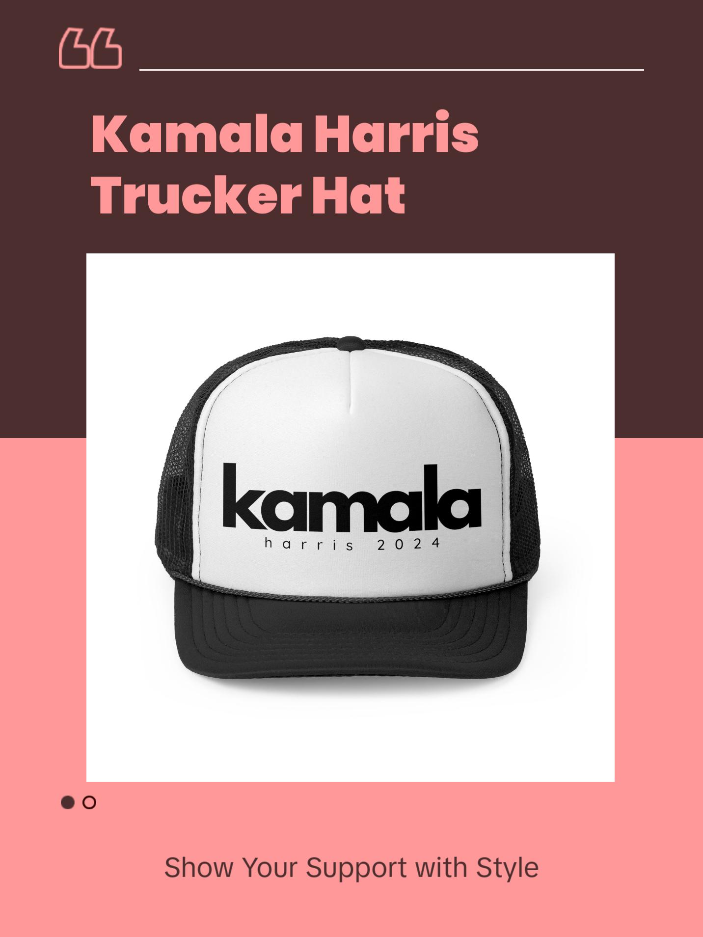 Kamala Harris Trucker Hat - Harris 2024 Hat