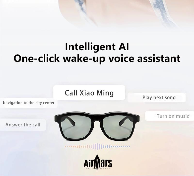 Airmars GV90AI Smart AI Translation Glasses with Bluetooth Headphones, Sliding Dimming & Color Changing Lenses, UV Protection, One-Touch Multi-function Control, Easy-to-Use Wearable