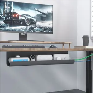 Under Desk Cable Management Tray – Wire Organizer for Home Office & Workspace Organization