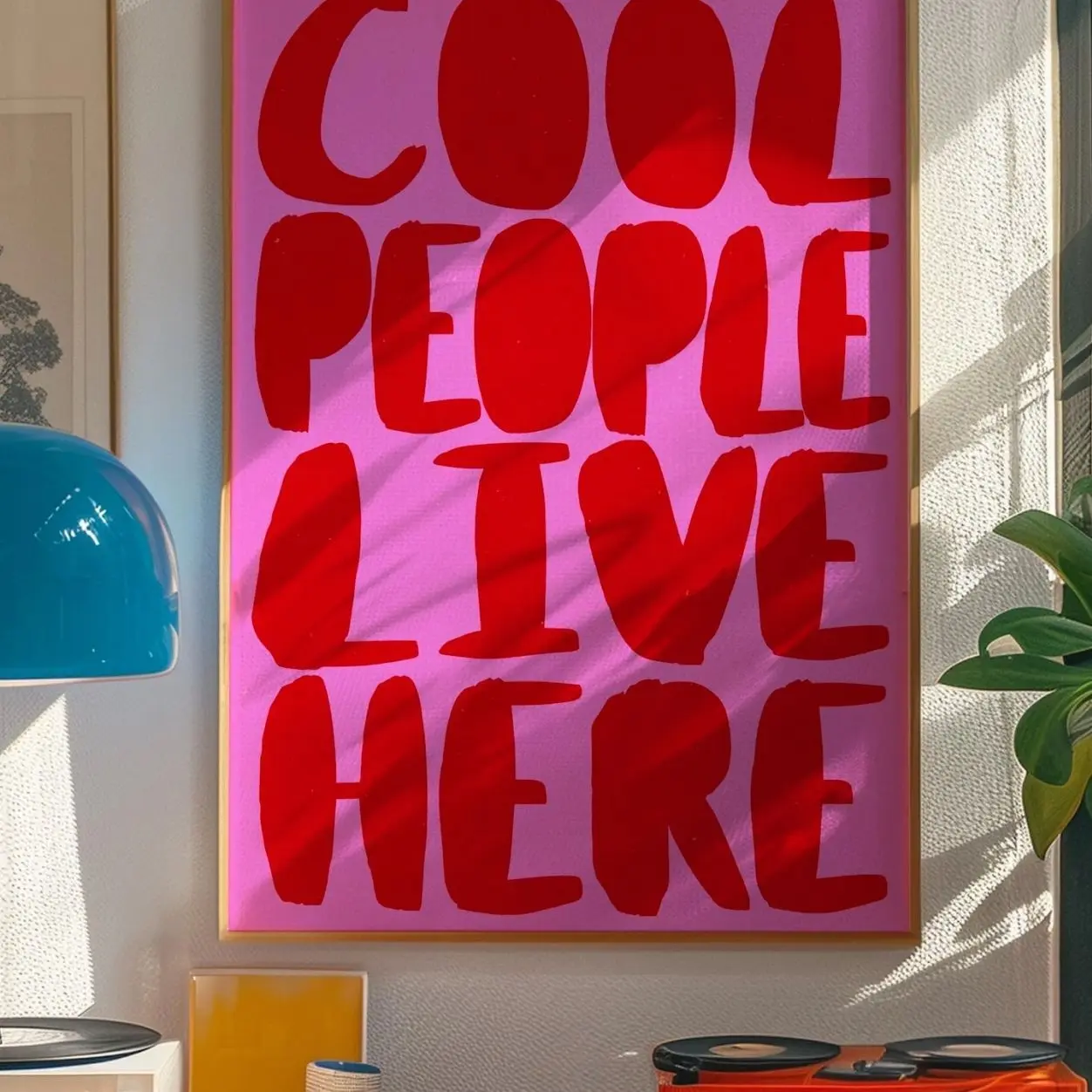 People Live Here Art Print, Trendy Home Decor 1