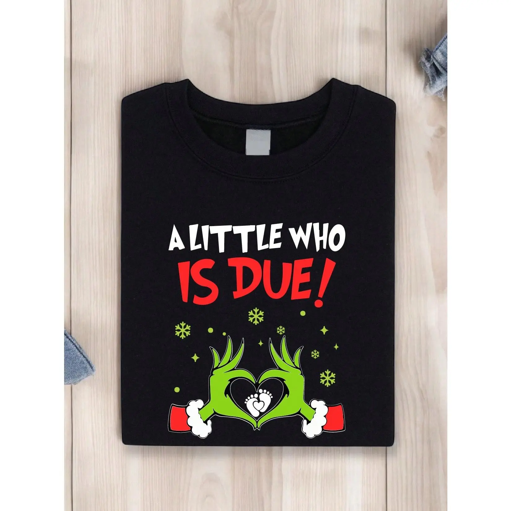 Christmas Pregnancy Announcement Shirt, A Little Who Is Due T-Shirt, Maternity X-Mas Shirt, Baby Reveal Holiday Tee, New Mom Gift For Christmas. TX-107
