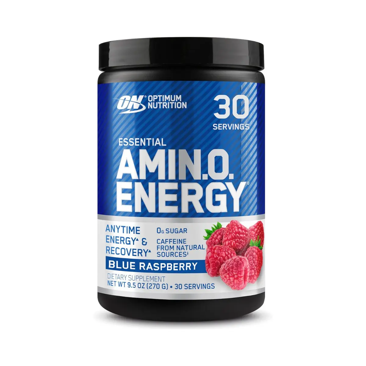 Optimum Nutrition Amino Energy - Pre Workout with Green Tea, BCAA, Amino Acids, Keto Friendly, Green Coffee Extract, Energy Powder - Blue Raspberry, 30 Servings (Packaging May Vary)