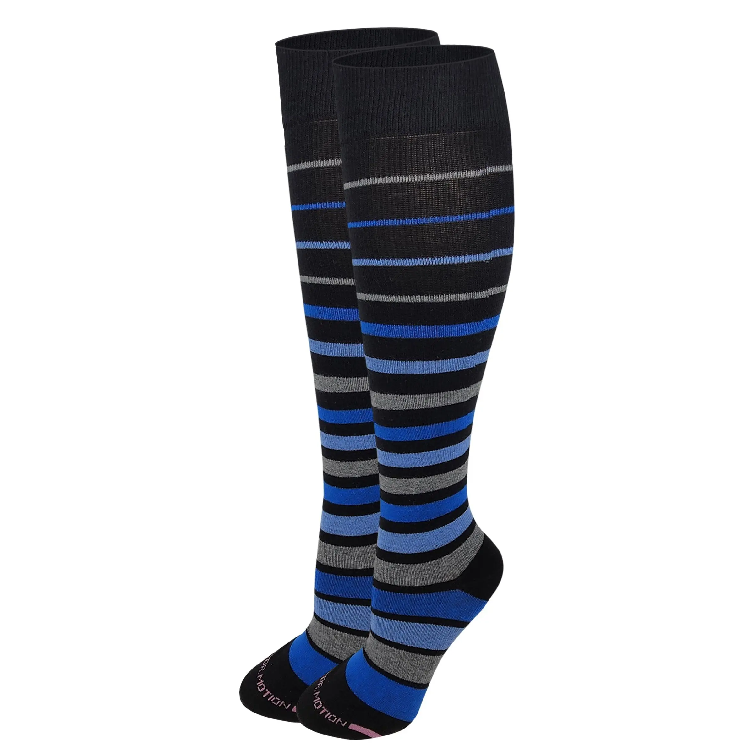 Women's Knee-High Compression Socks (1 Pair), Comfortable Stretchy Nylon Blend with 8-15 mmHg Support, Improves Circulation & Reduces Muscle Fatigue