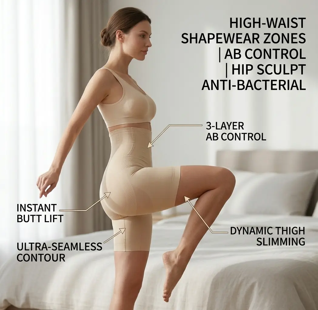 Summer Cooling Tummy Control Butt Lifter Panty, Ultra Breathable!3-in-1 Tummy Control & Butt-Lifting Shapewear with Anti-Chafe Shorts and Built-In Panty,Tummy Control Butt Lifter Faja Bodysuit, Colombian Fajas Everyday Wear for Women